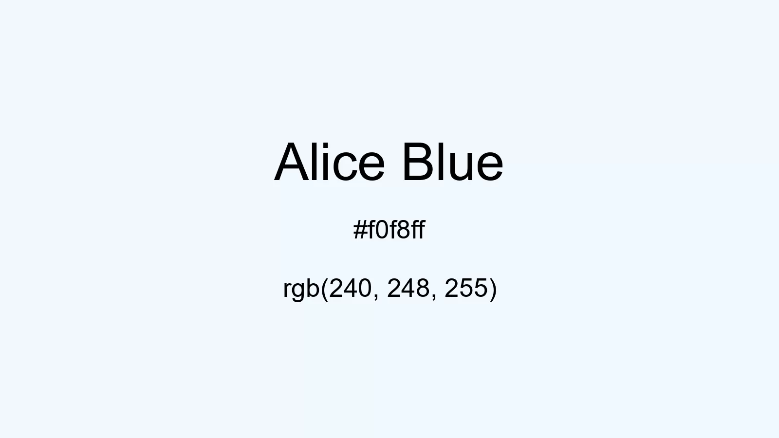 preview image of css Alice Blue color