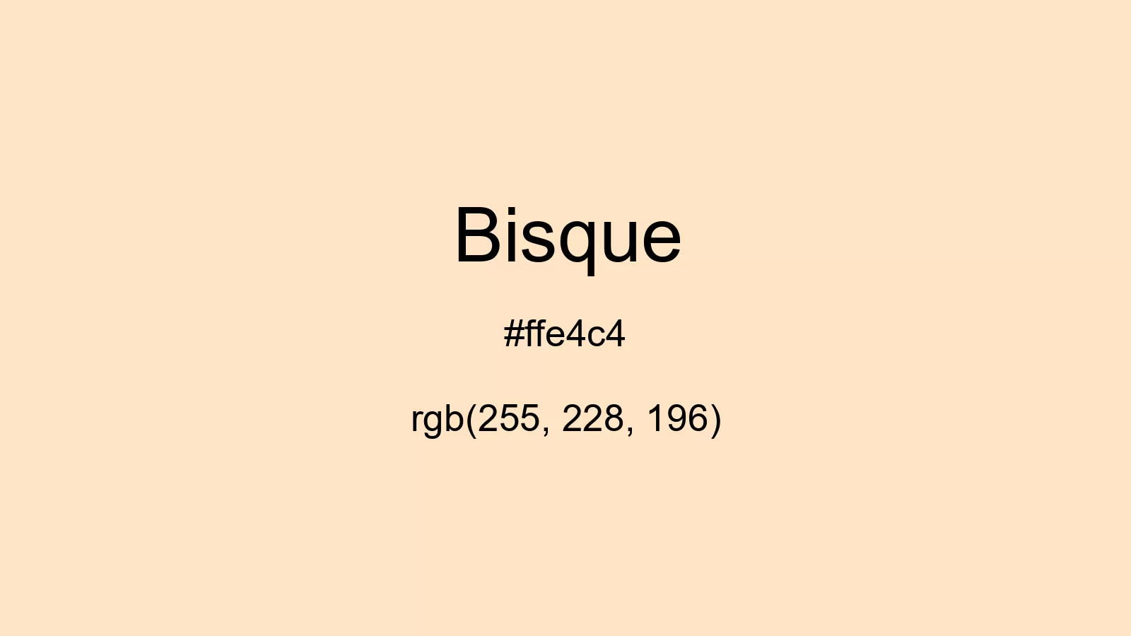 preview image of css Bisque color