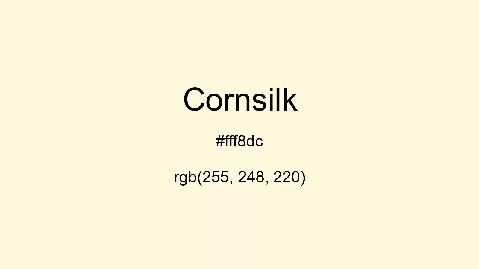 preview image of css Cornsilk color