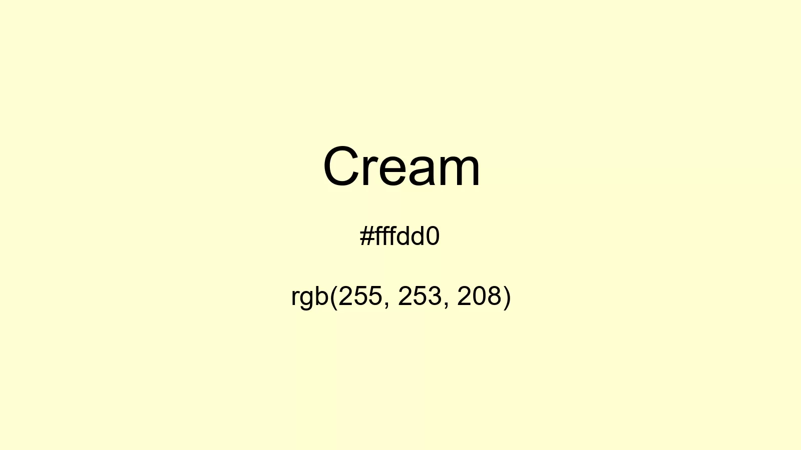 Cream Color, Hex and RGB values | CSSColors.com