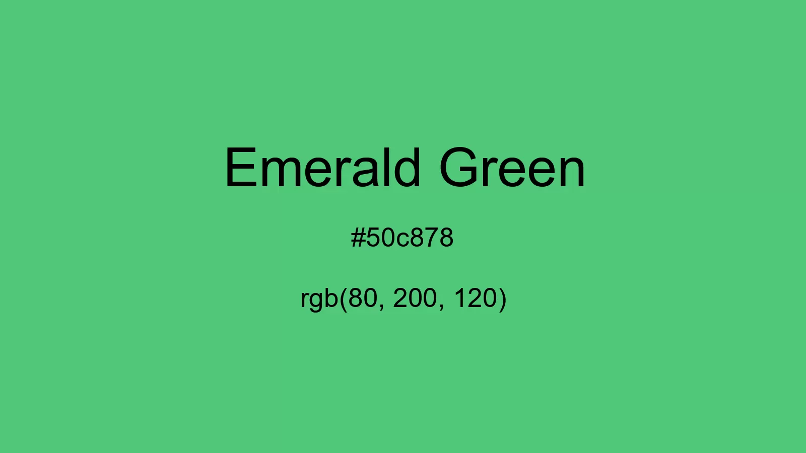 Emerald Green Color, Hex and RGB values | CSSColors.com