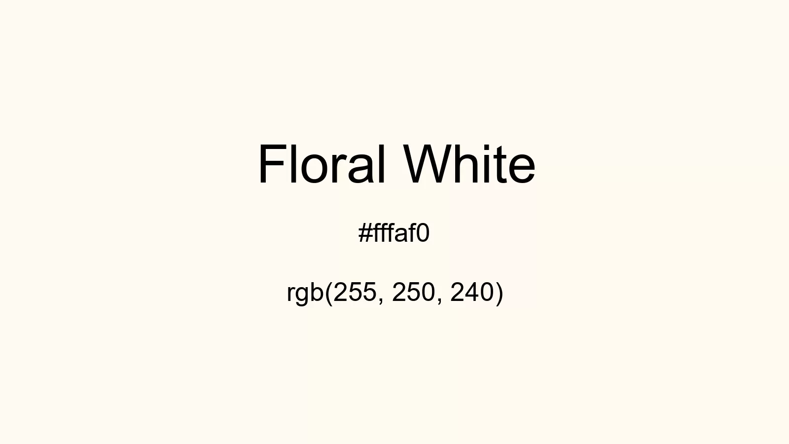 preview image of css Floral White color