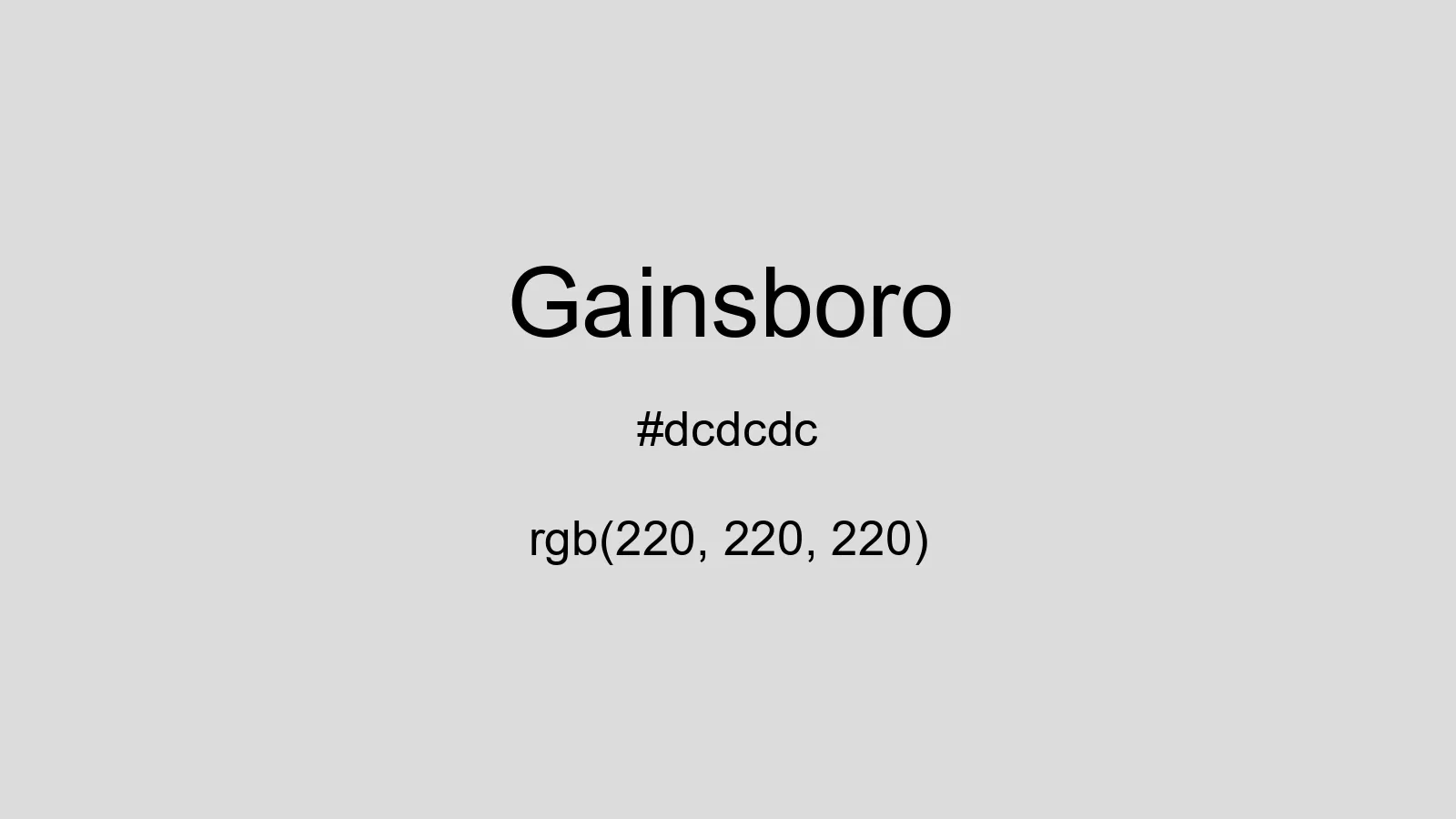 preview image of css Gainsboro color