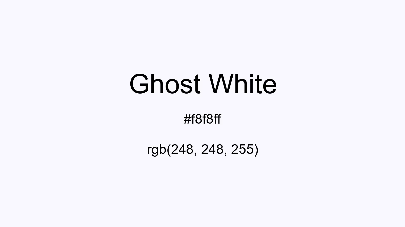 preview image of css Ghost White color