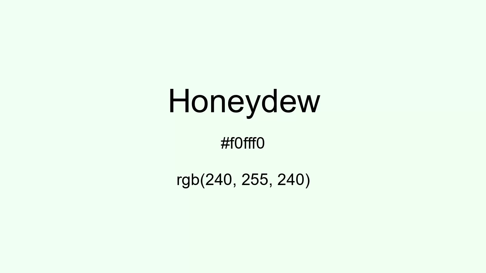 preview image of css Honeydew color