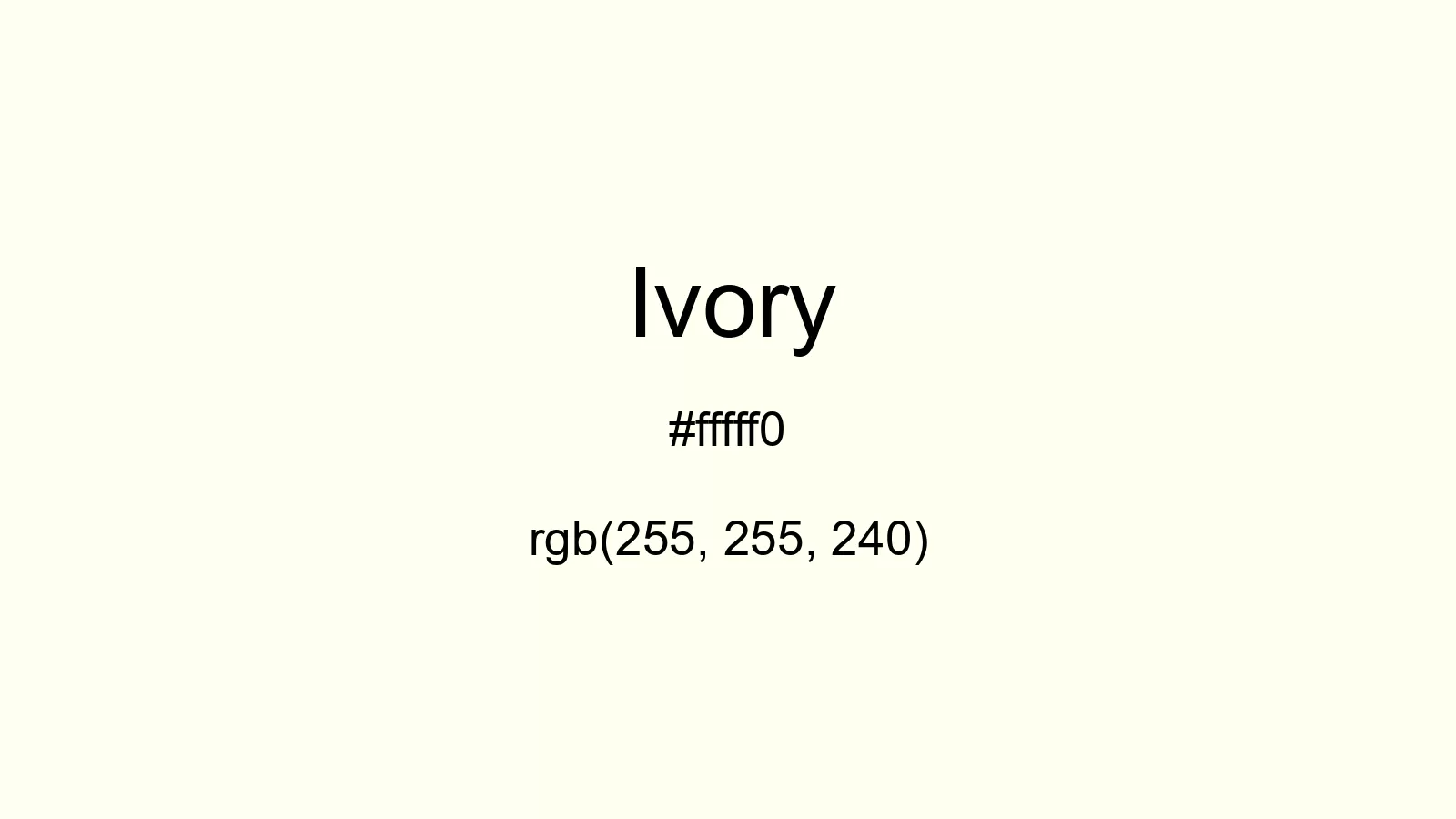 preview image of css Ivory color