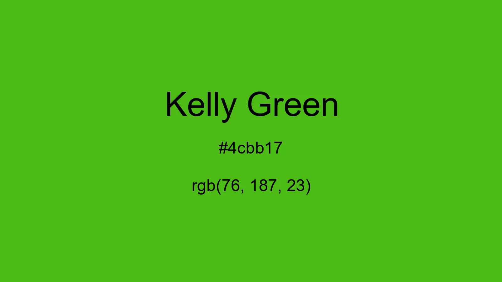 Kelly Green Color, Hex and RGB values | CSSColors.com