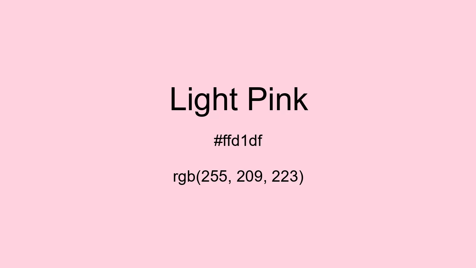 Light Pink Color, Hex and RGB values | CSSColors.com