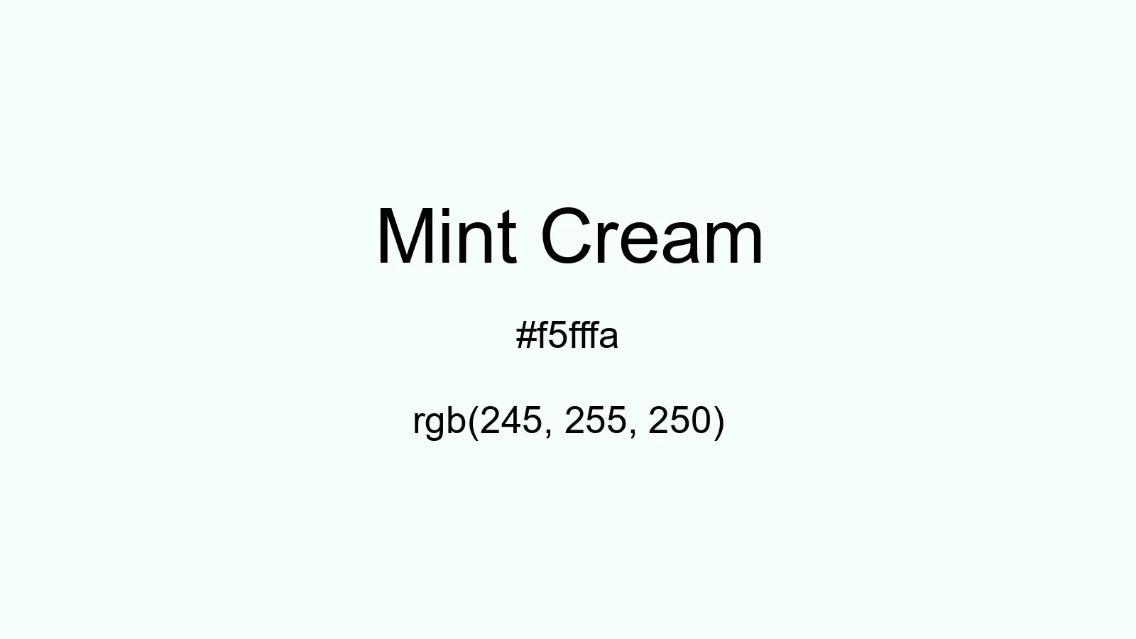preview image of css Mint Cream color