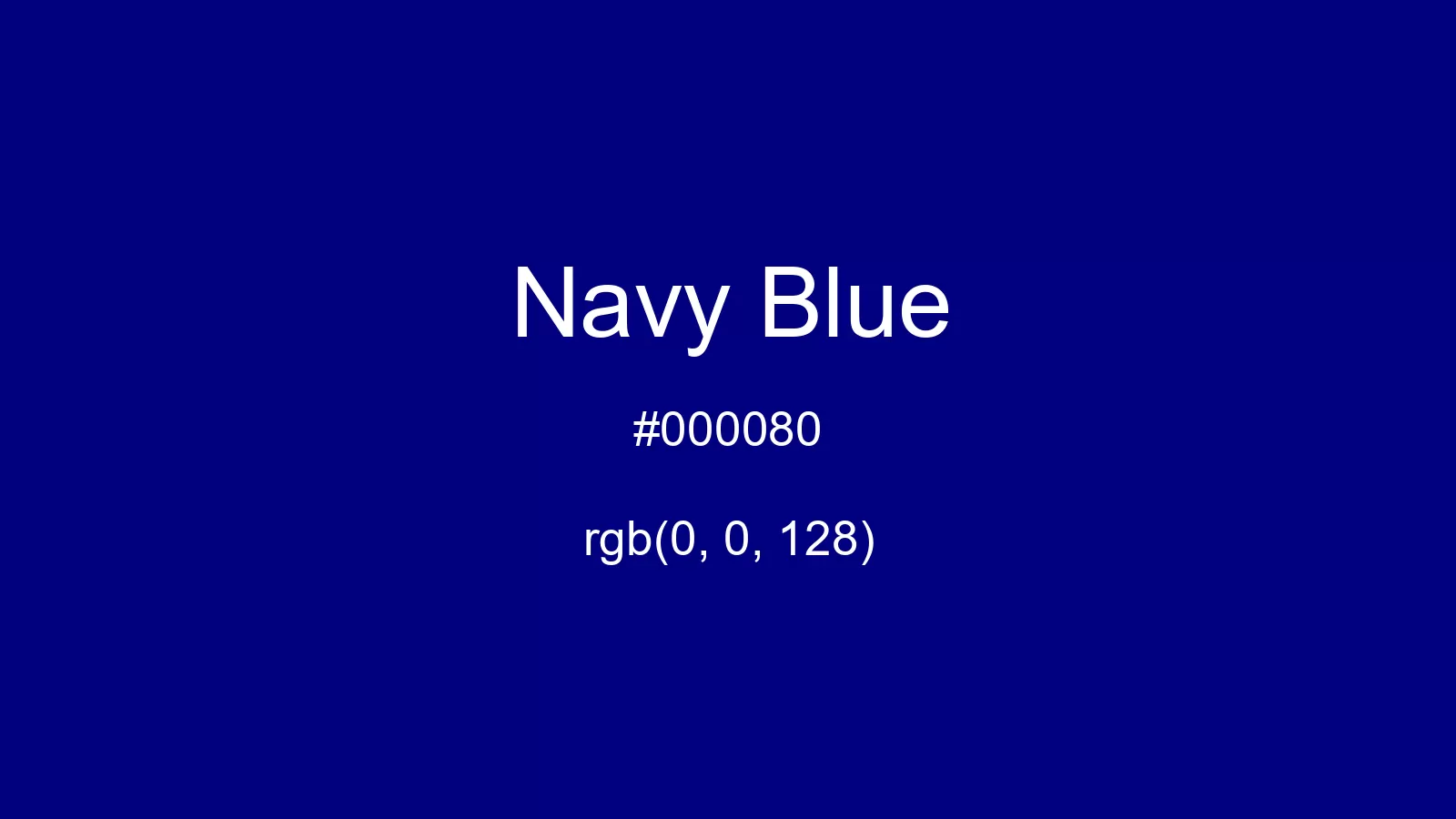 Navy Blue Color, Hex and RGB values | CSSColors.com