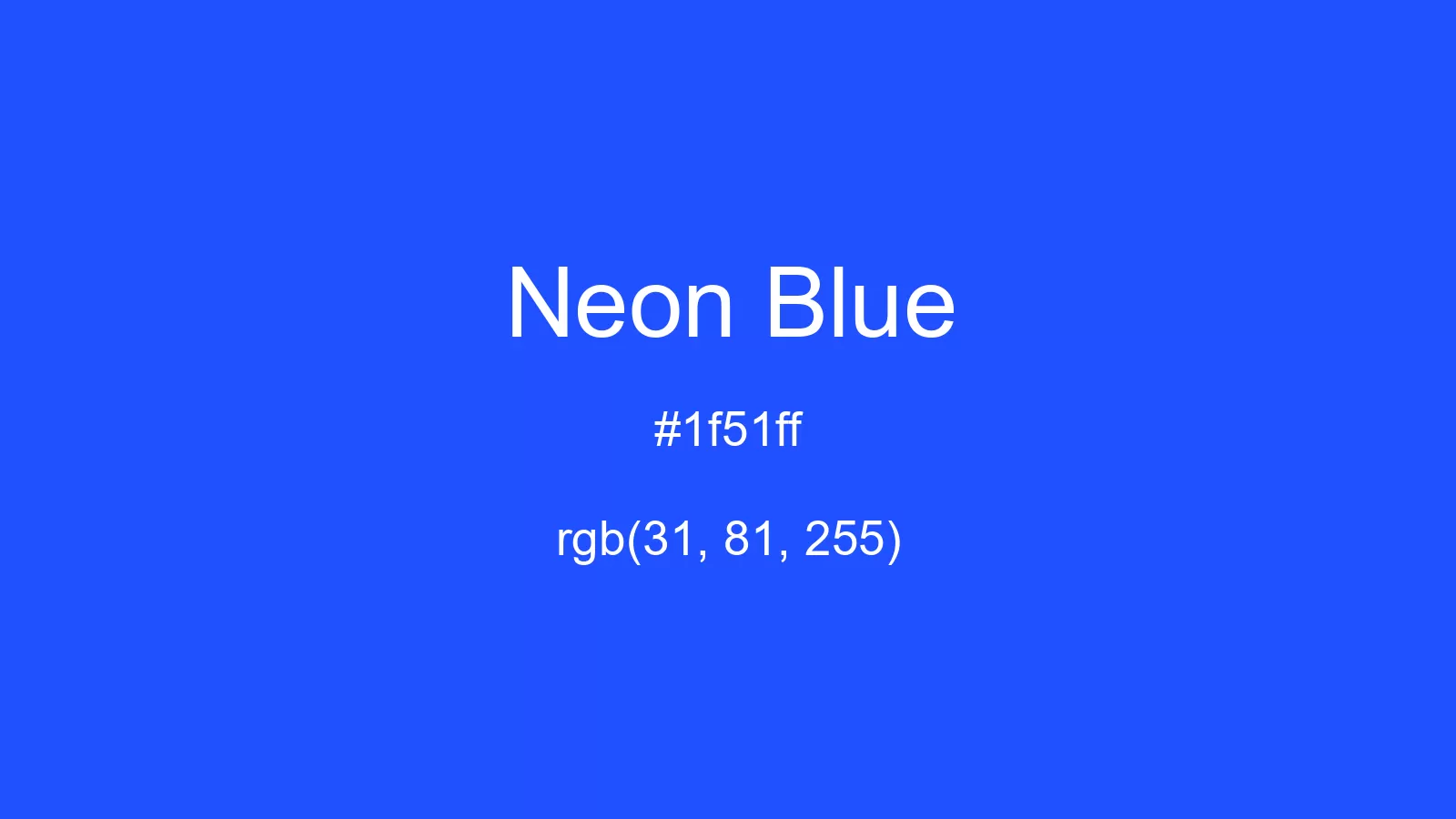 Neon Blue Color Code Canva