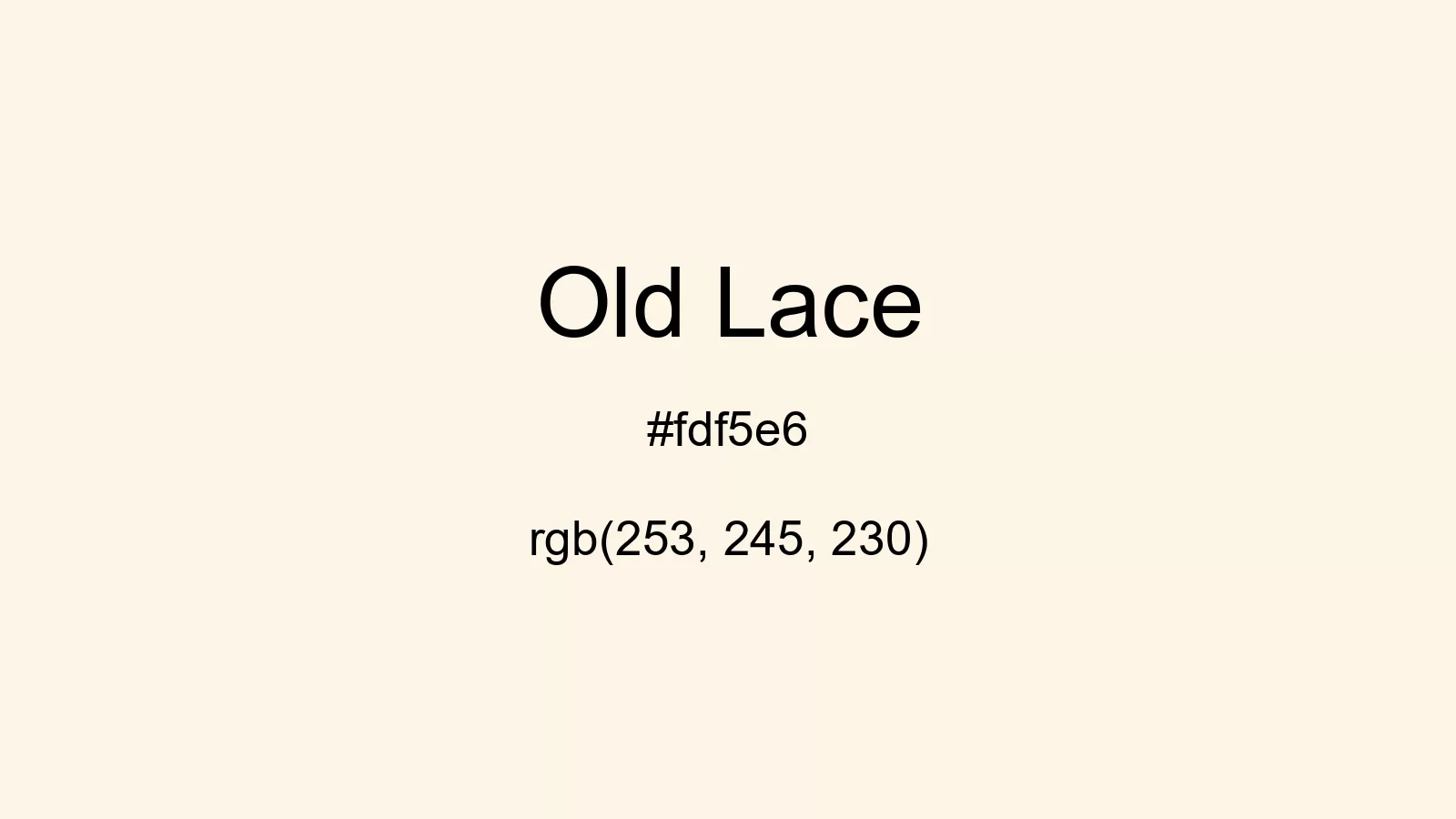 preview image of css Old Lace color