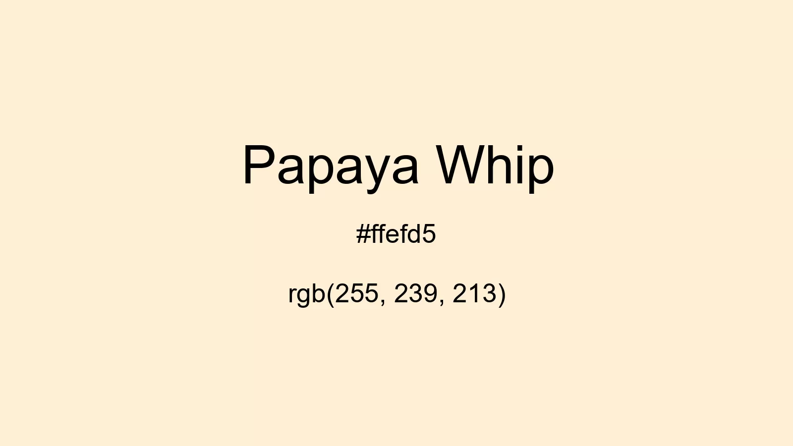 preview image of css Papaya Whip color