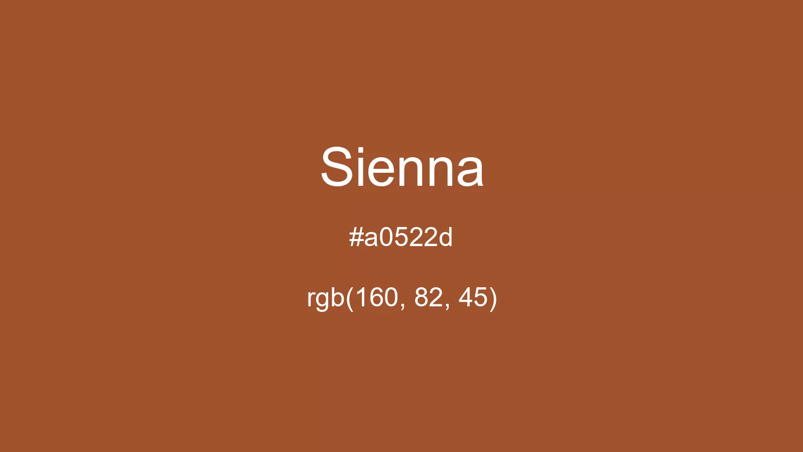 preview image of css Sienna color