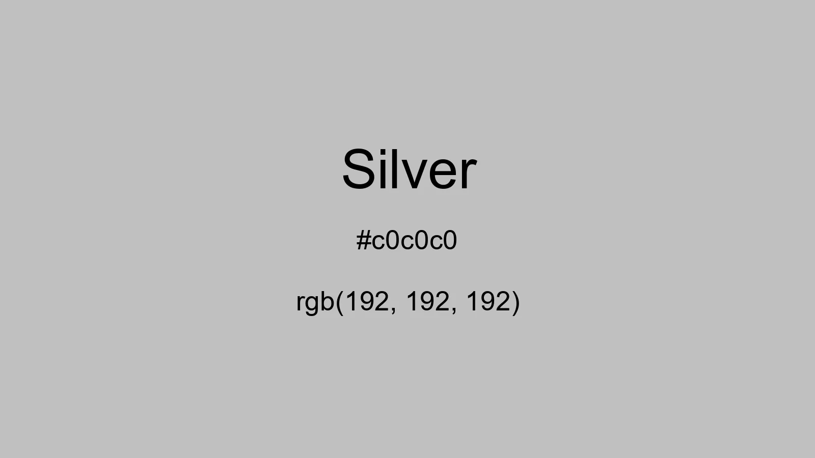 preview image of css Silver color