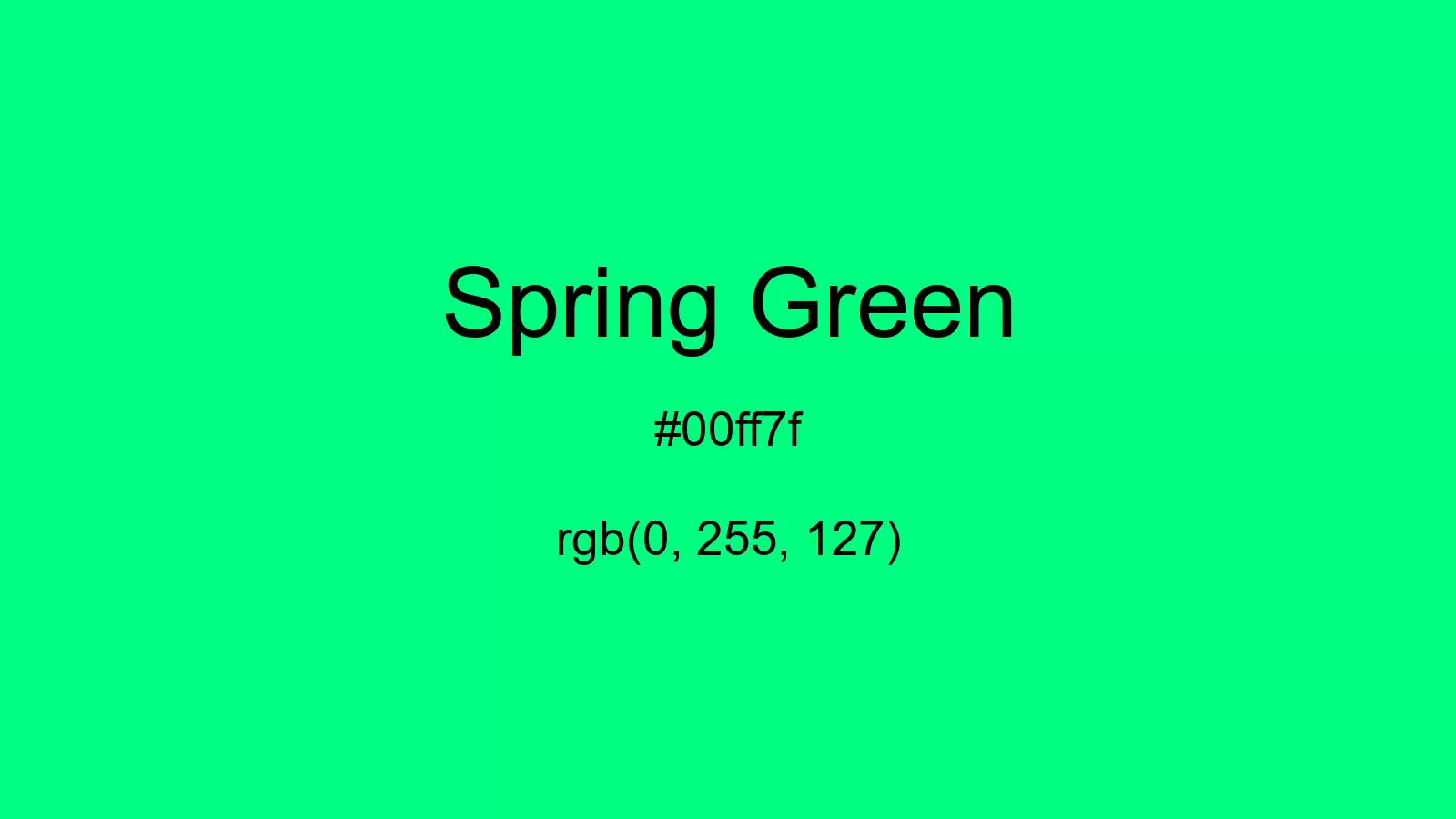 preview image of css Spring Green color