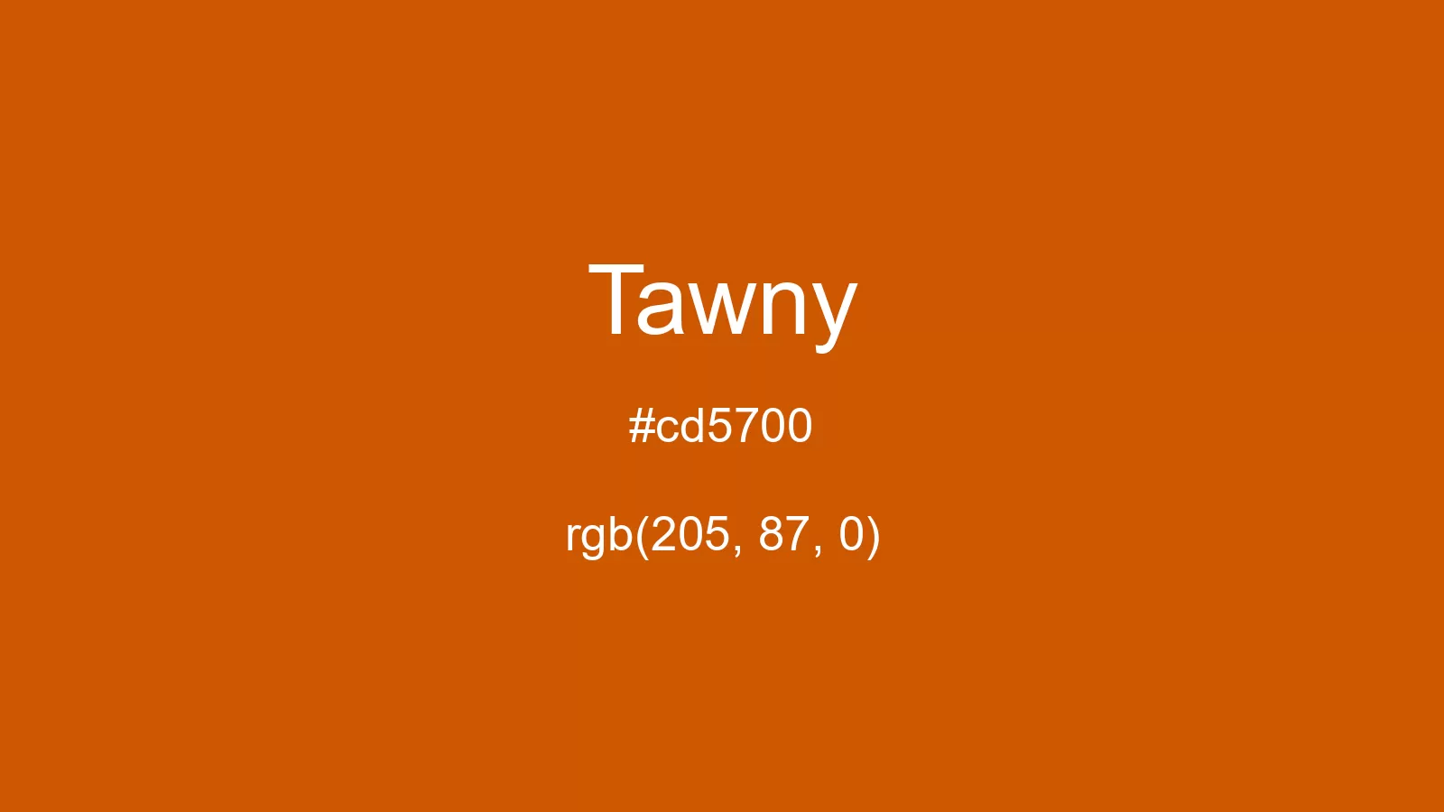 Tawny Color, Hex and RGB values | CSSColors.com