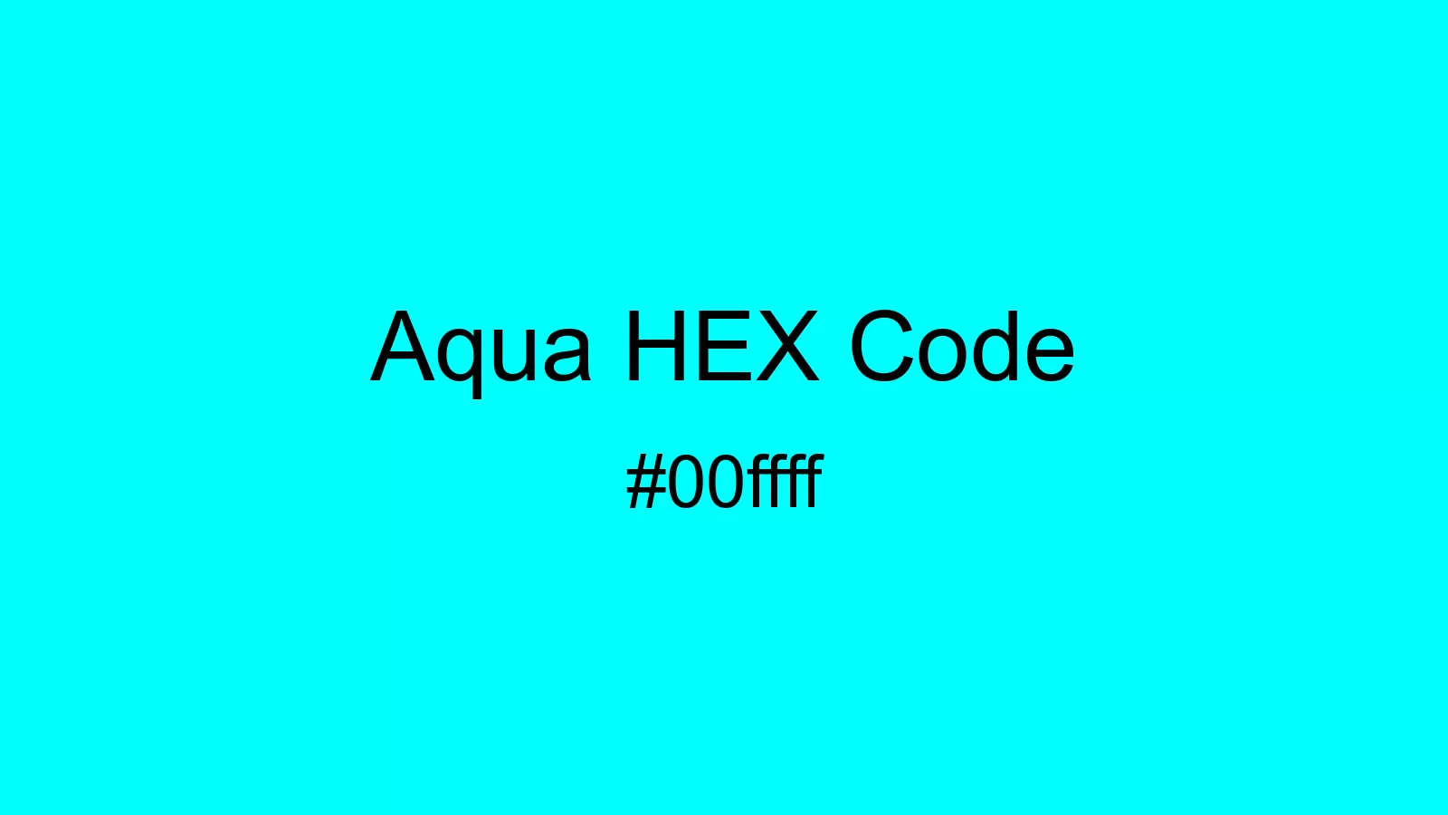 preview image of Aqua color and HEX code