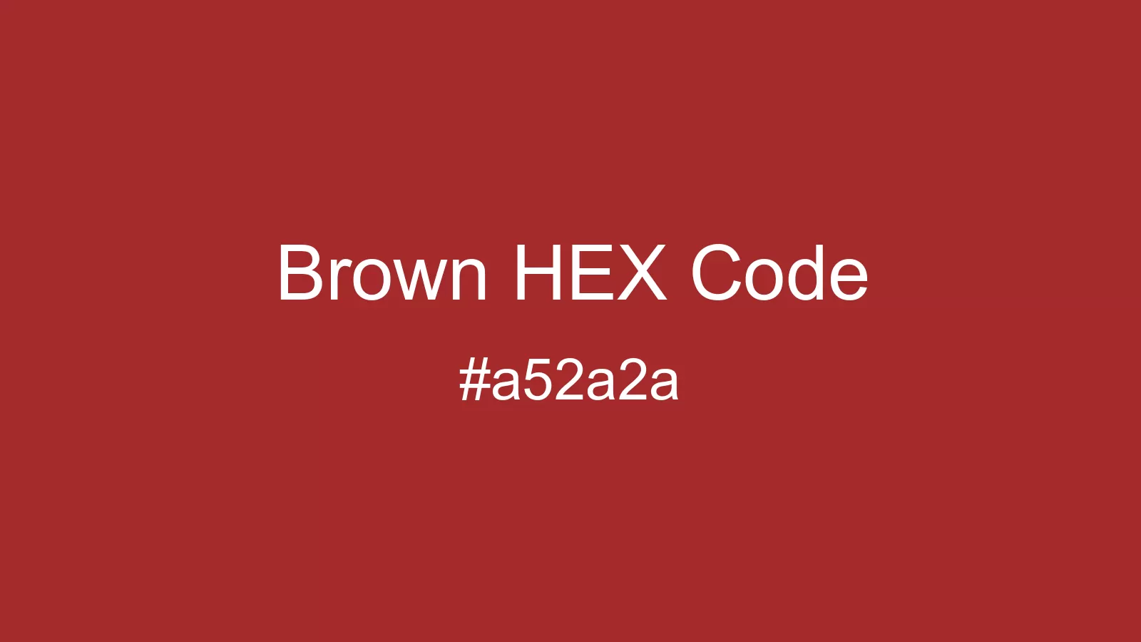 preview image of Brown color and HEX code