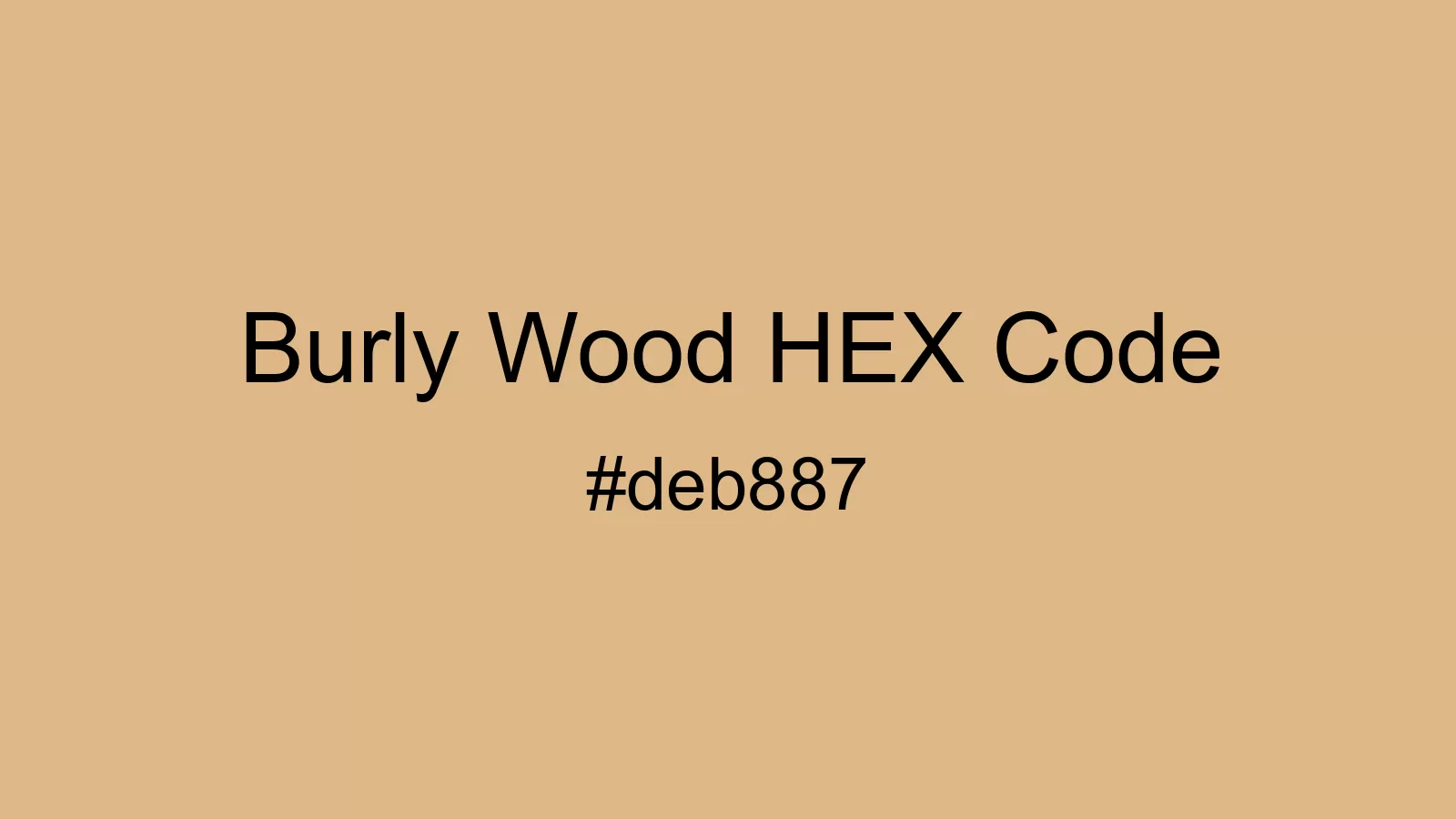 preview image of Burly Wood color and HEX code
