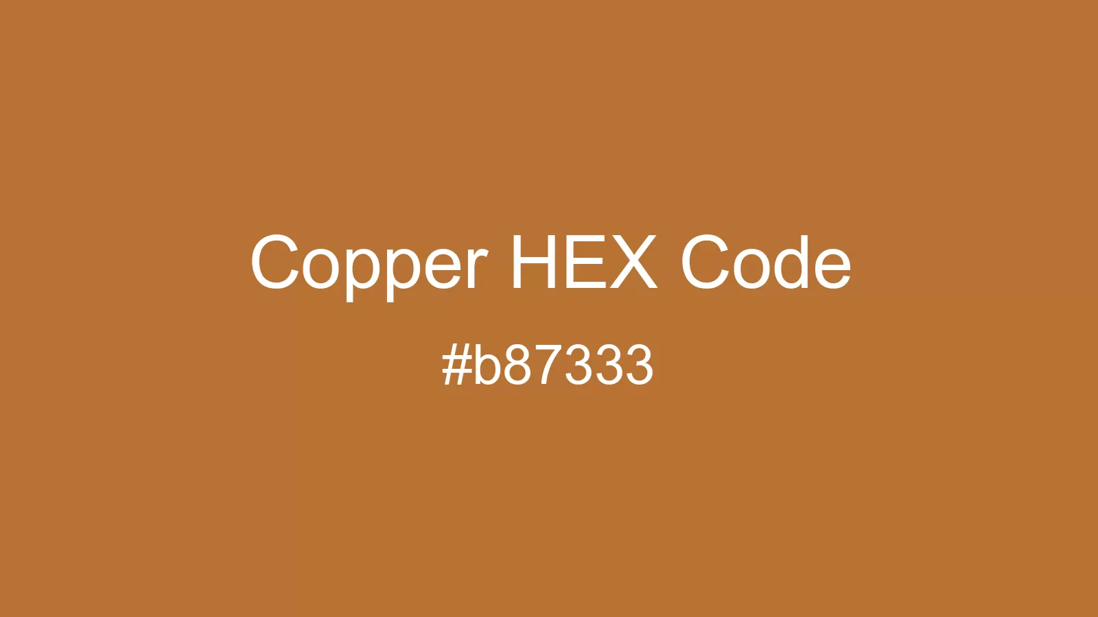 Copper Color Hex Code