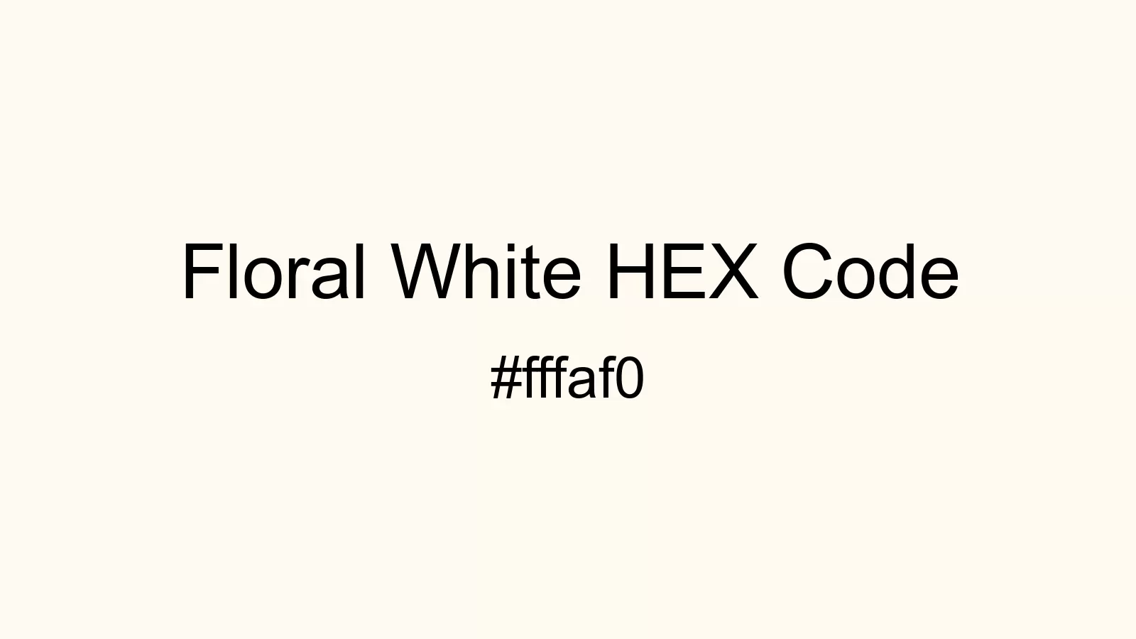 preview image of Floral White color and HEX code