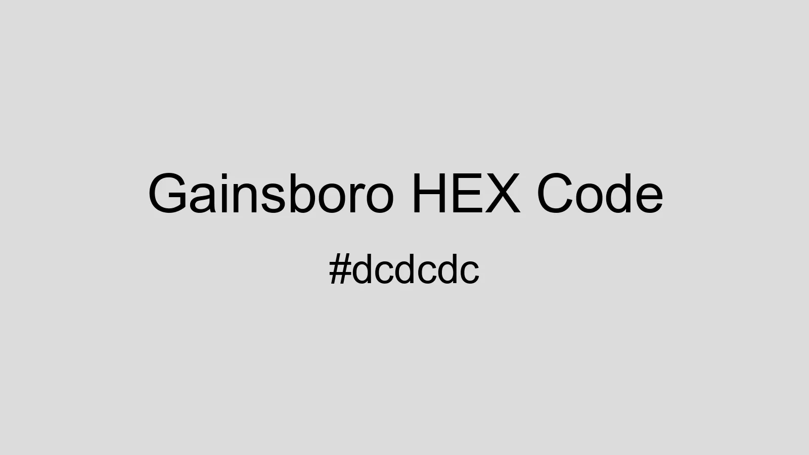 preview image of Gainsboro color and HEX code