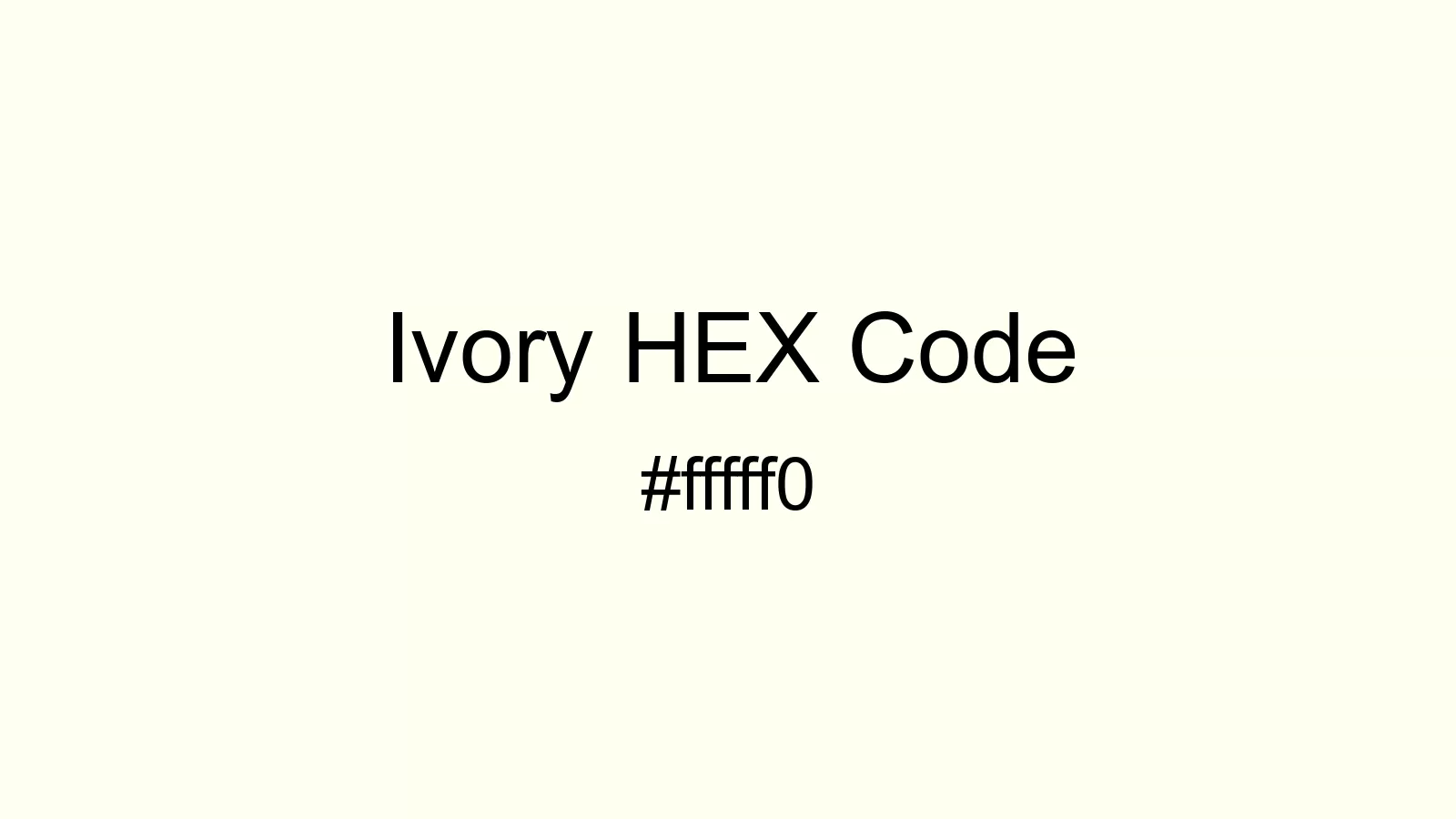 preview image of Ivory color and HEX code