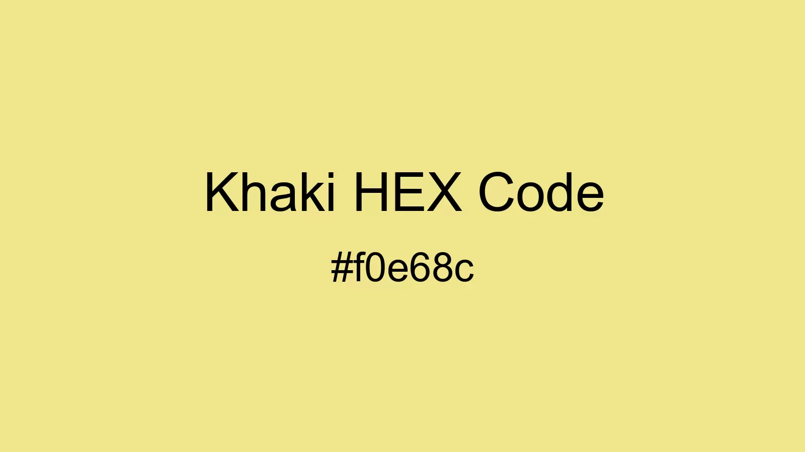 preview image of Khaki color and HEX code