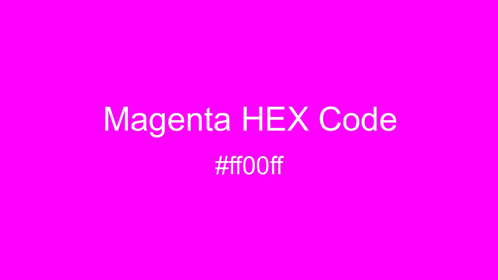 preview image of Magenta color and HEX code