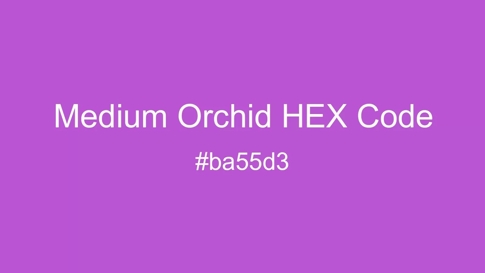 preview image of Medium Orchid color and HEX code