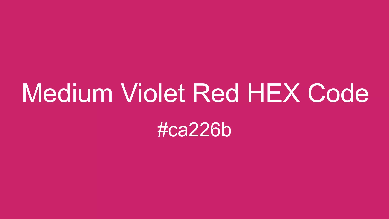 preview image of Medium Violet Red color and HEX code