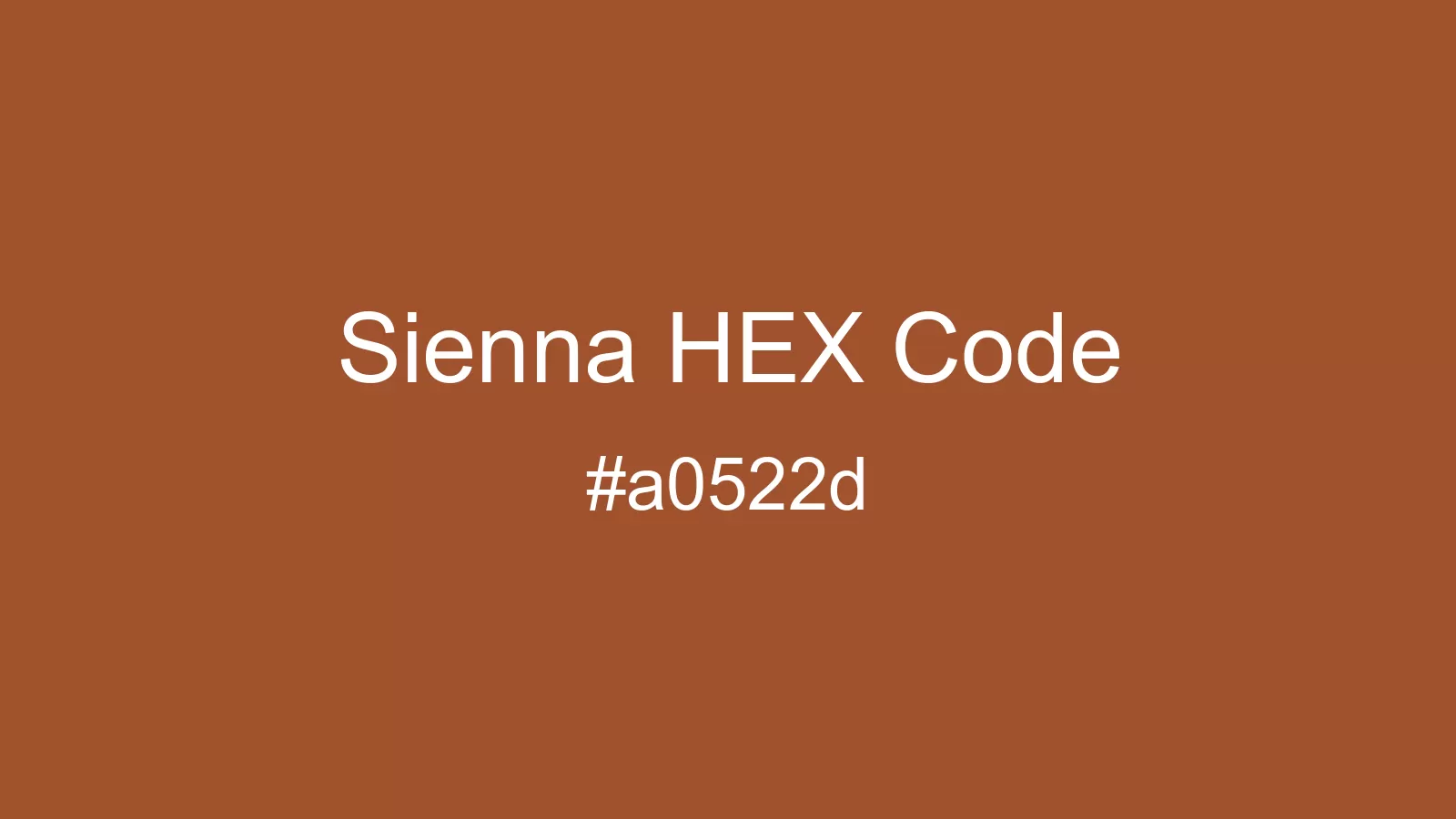 preview image of Sienna color and HEX code