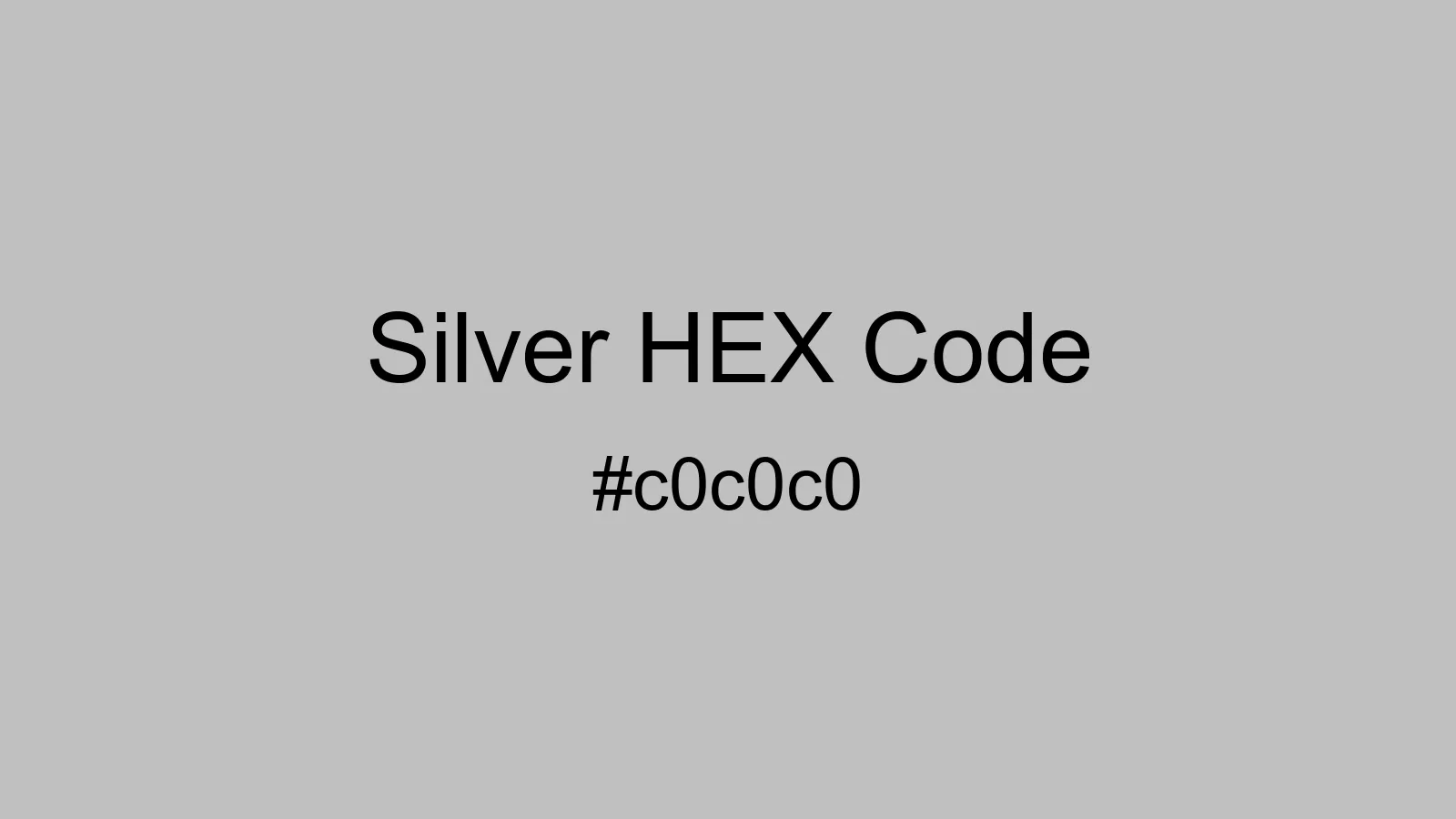 preview image of Silver color and HEX code