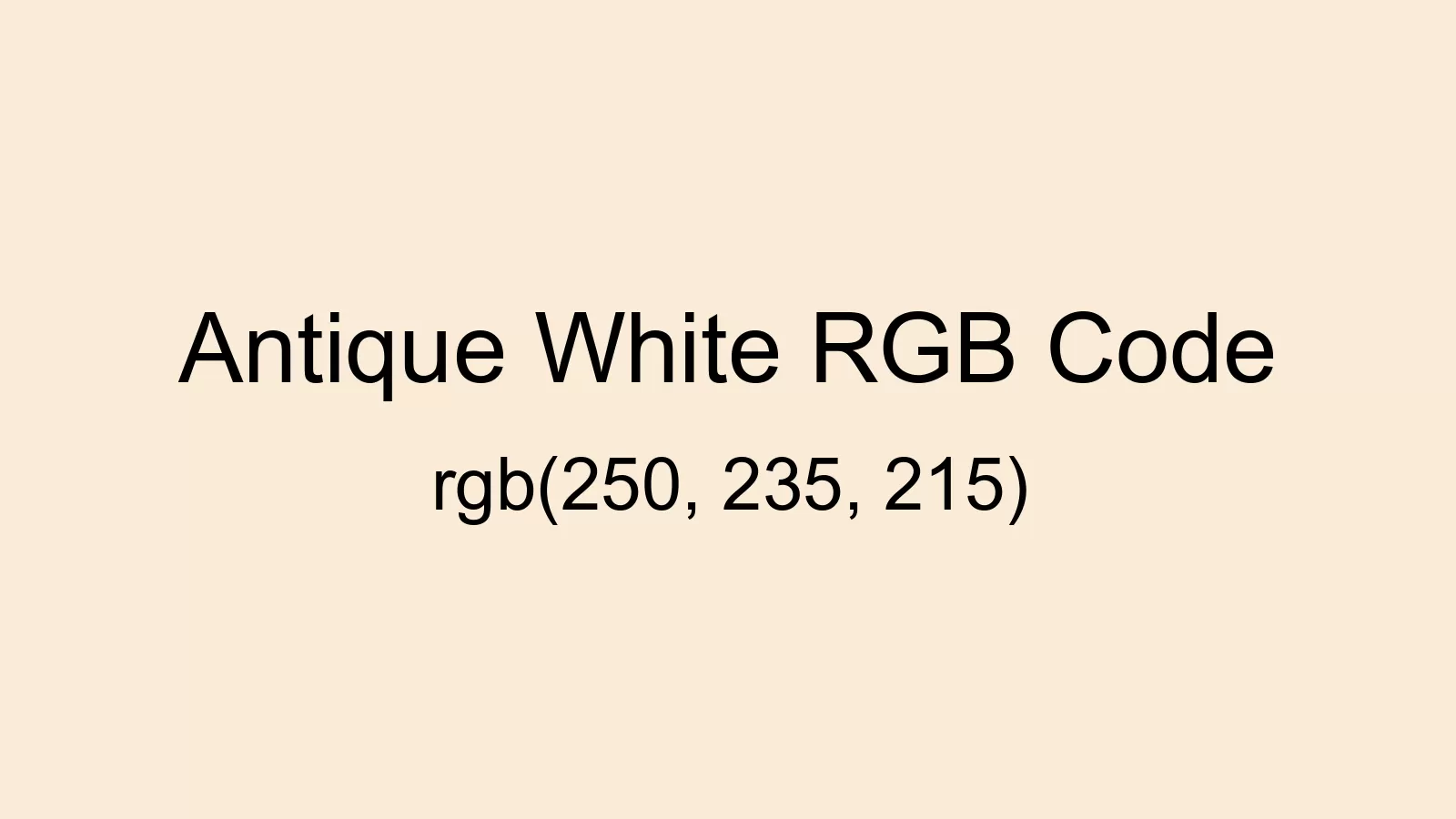 preview image of Antique White color and RGB code