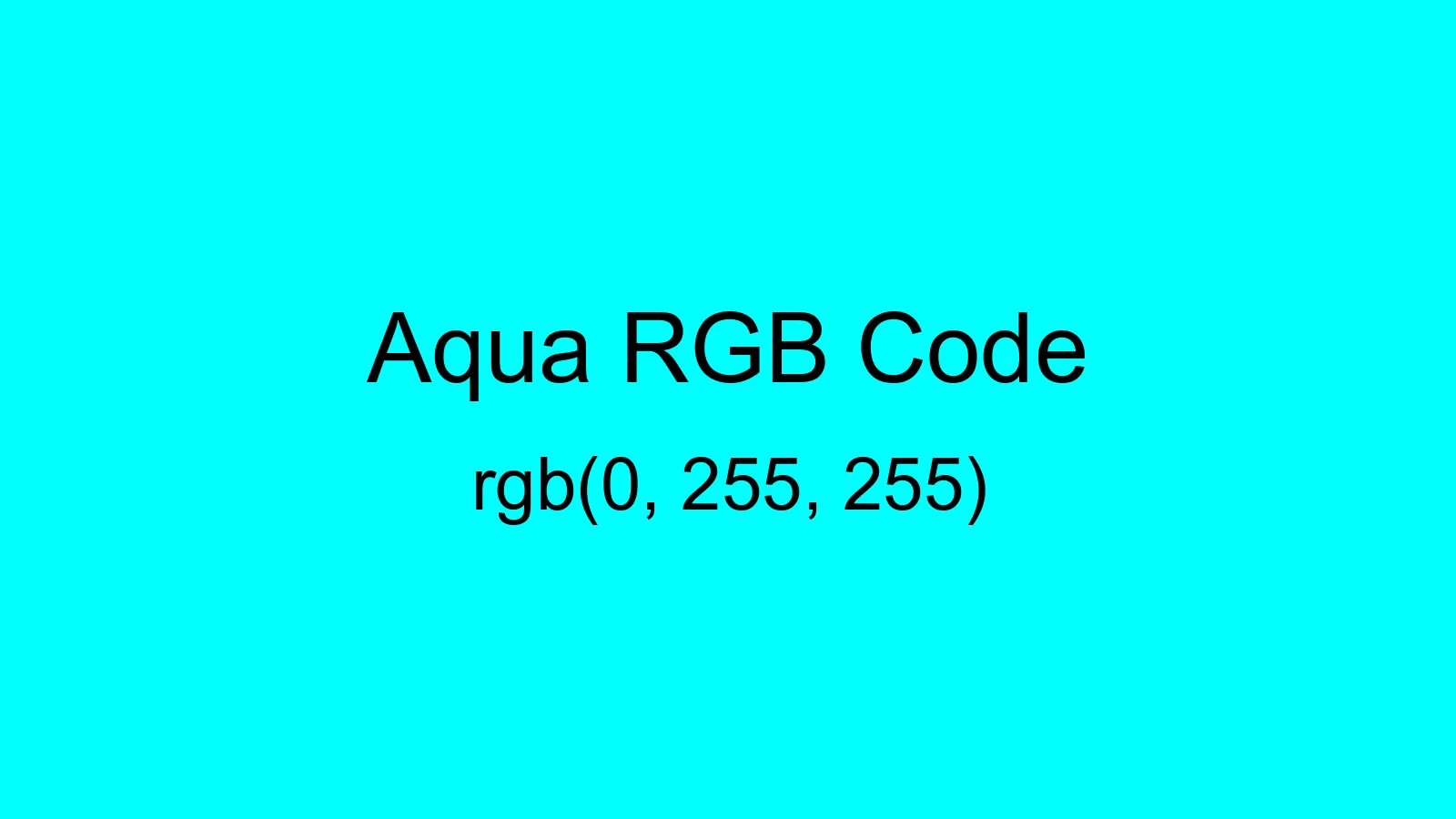 preview image of Aqua color and RGB code