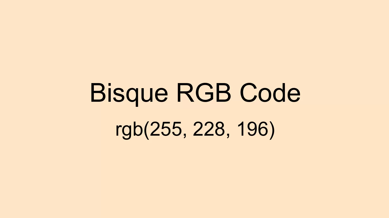 preview image of Bisque color and RGB code