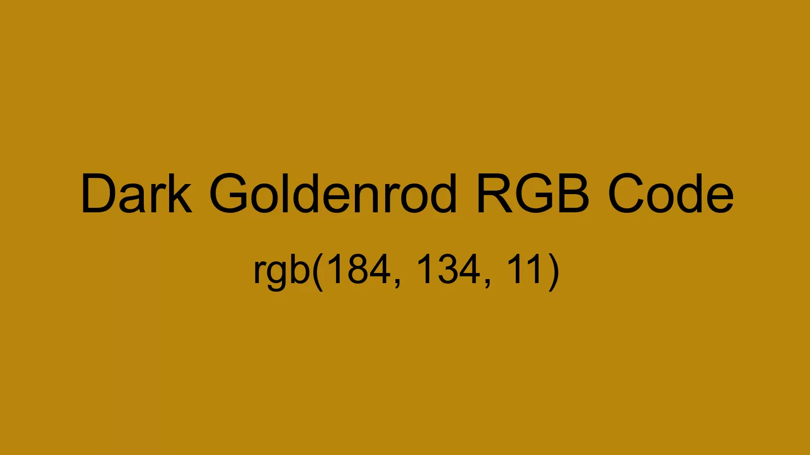 preview image of Dark Goldenrod color and RGB code