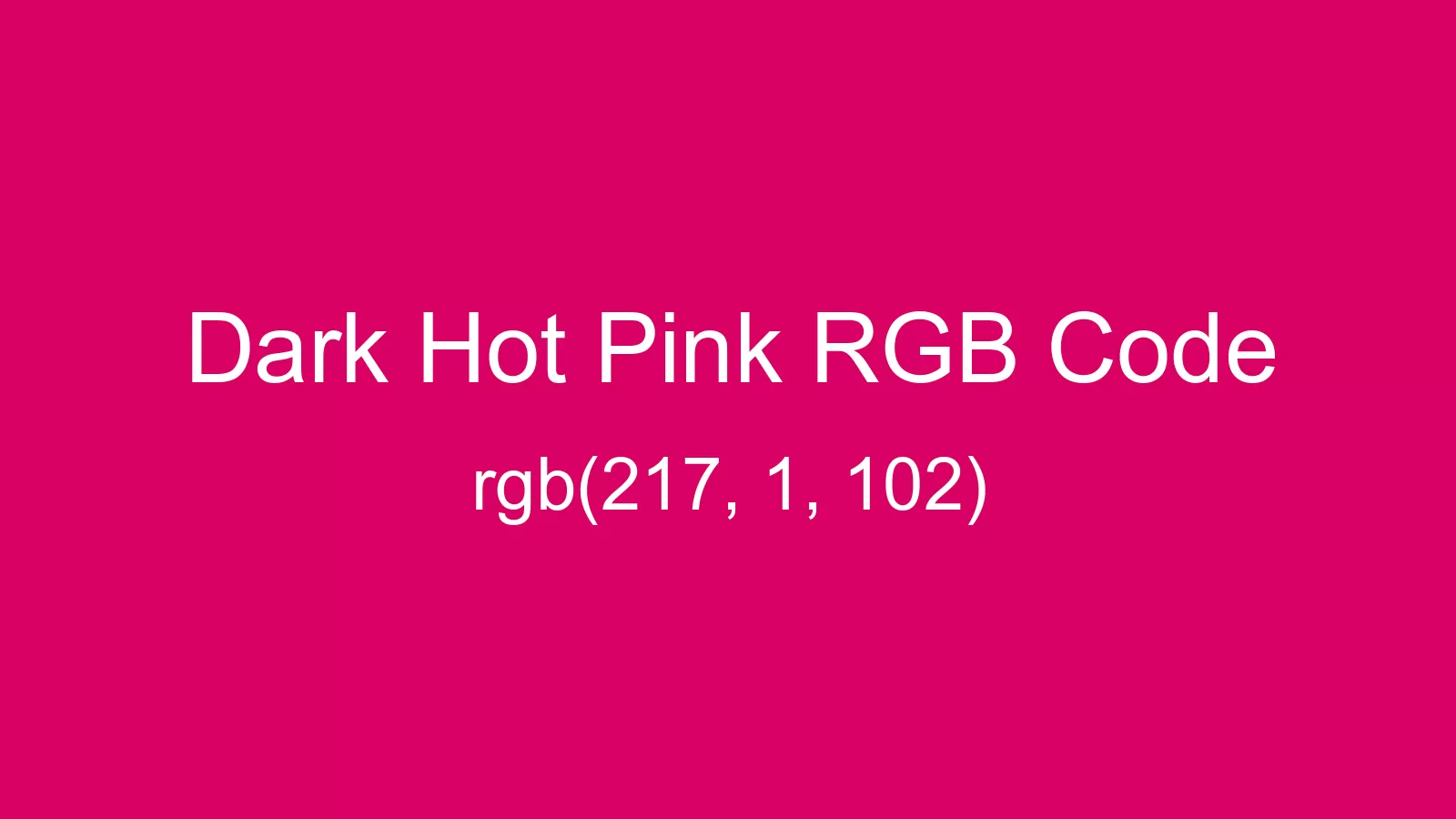 Dark Hot Pink Color, Hex and RGB values | CSSColors.com