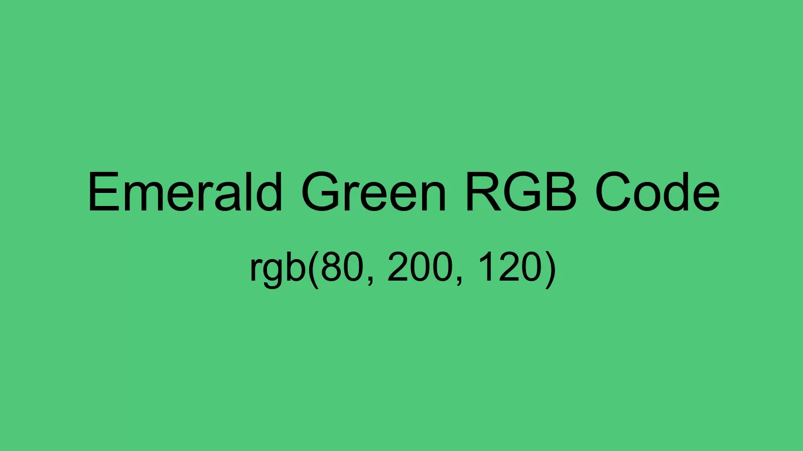 Emerald Green Color, Hex and RGB values