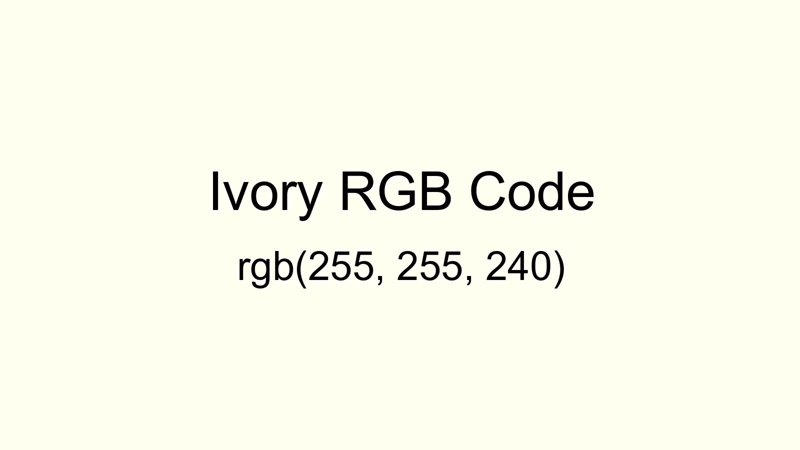 preview image of Ivory color and RGB code