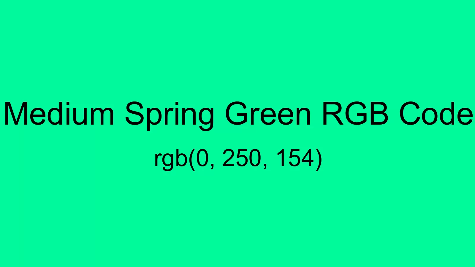 preview image of Medium Spring Green color and RGB code