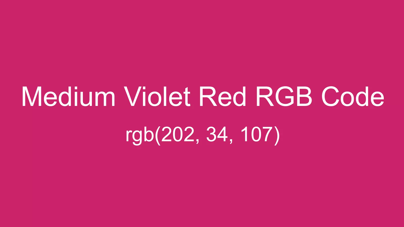 preview image of Medium Violet Red color and RGB code