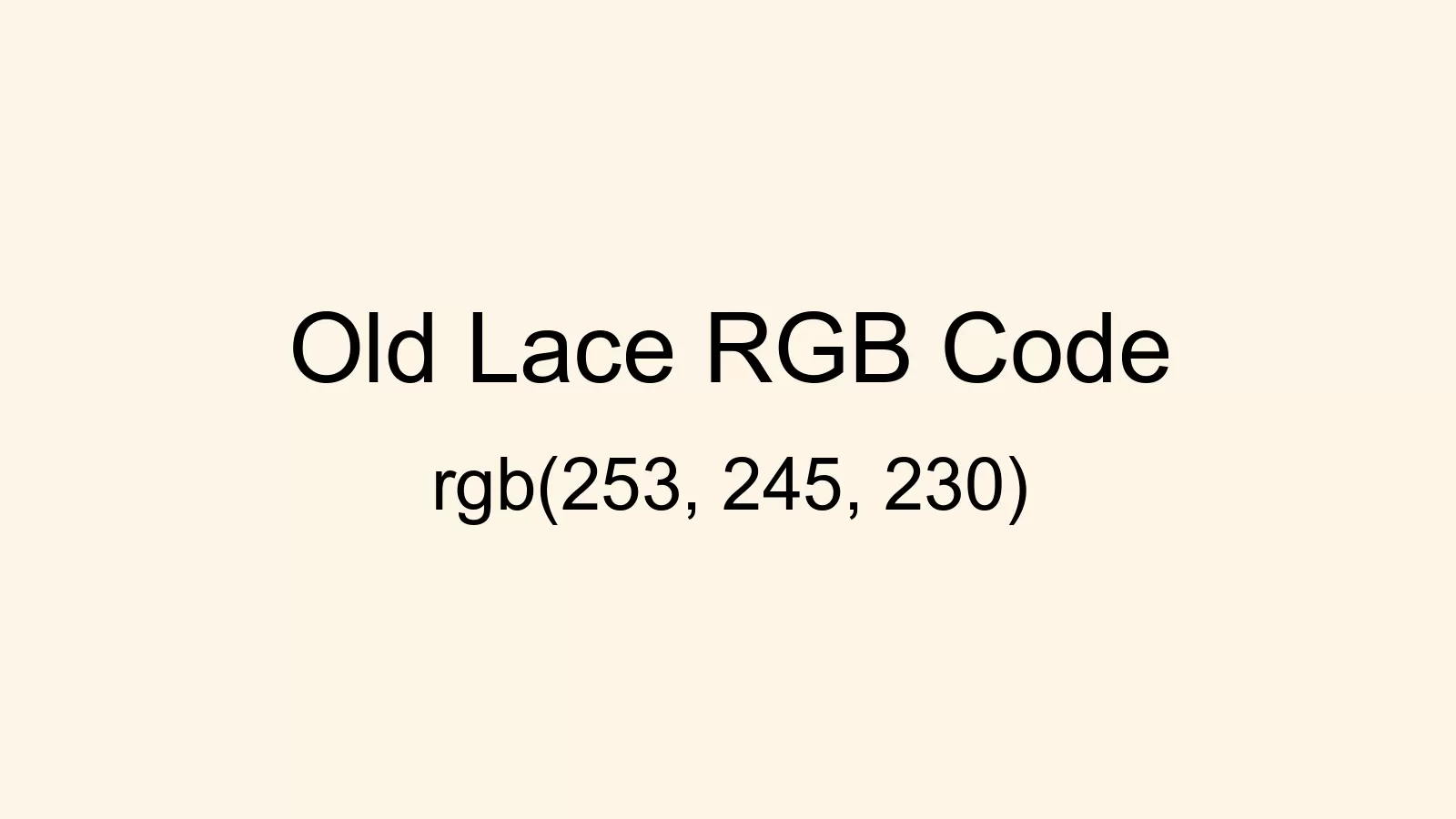 preview image of Old Lace color and RGB code