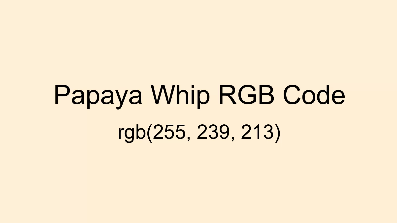 preview image of Papaya Whip color and RGB code