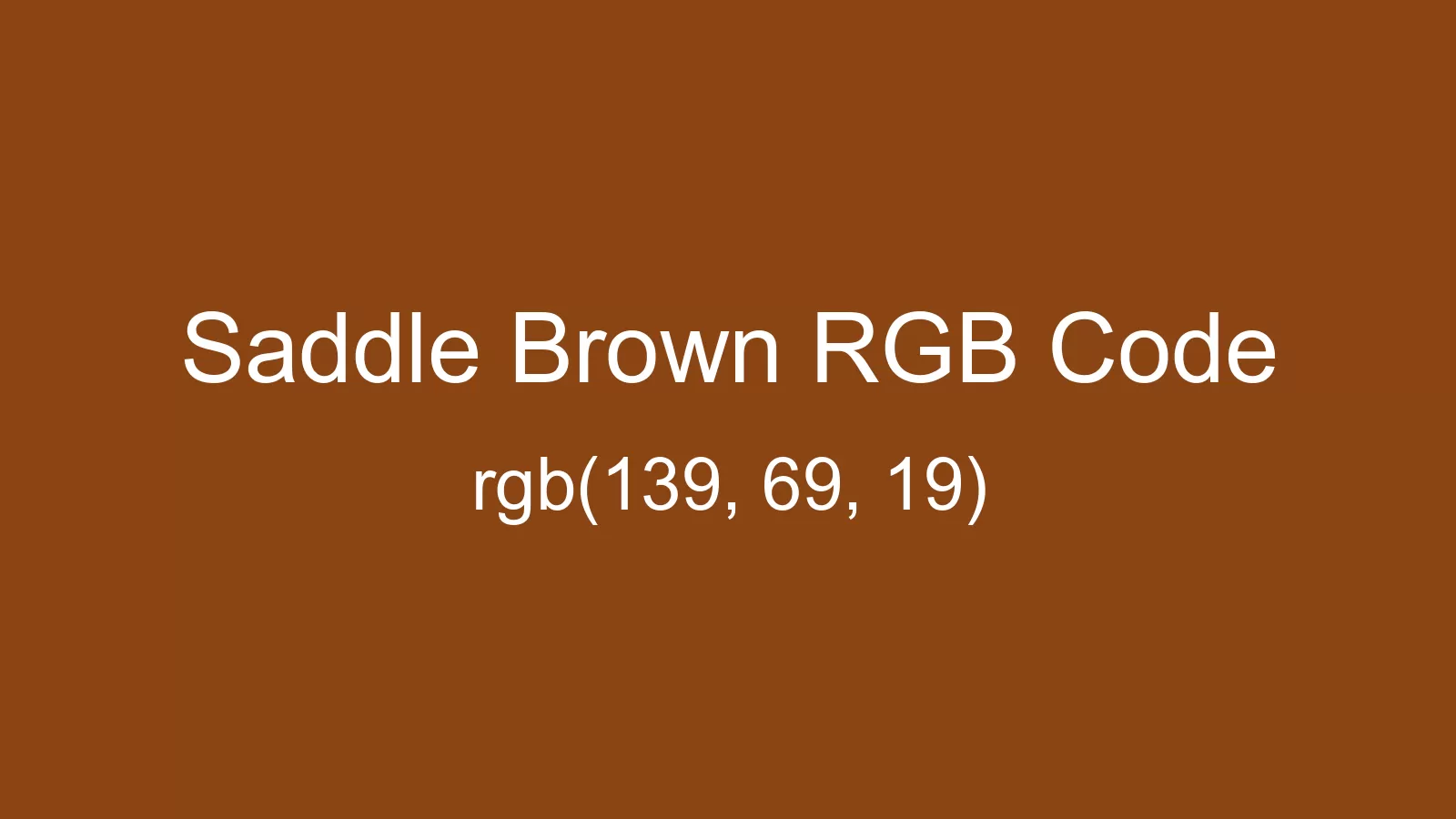 preview image of Saddle Brown color and RGB code
