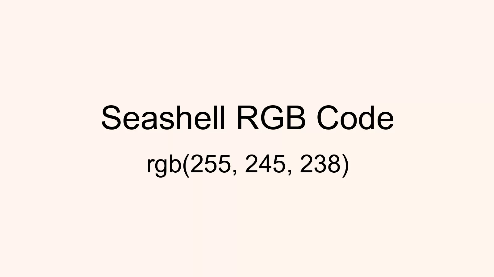 preview image of Seashell color and RGB code