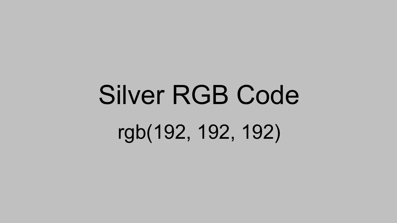 preview image of Silver color and RGB code
