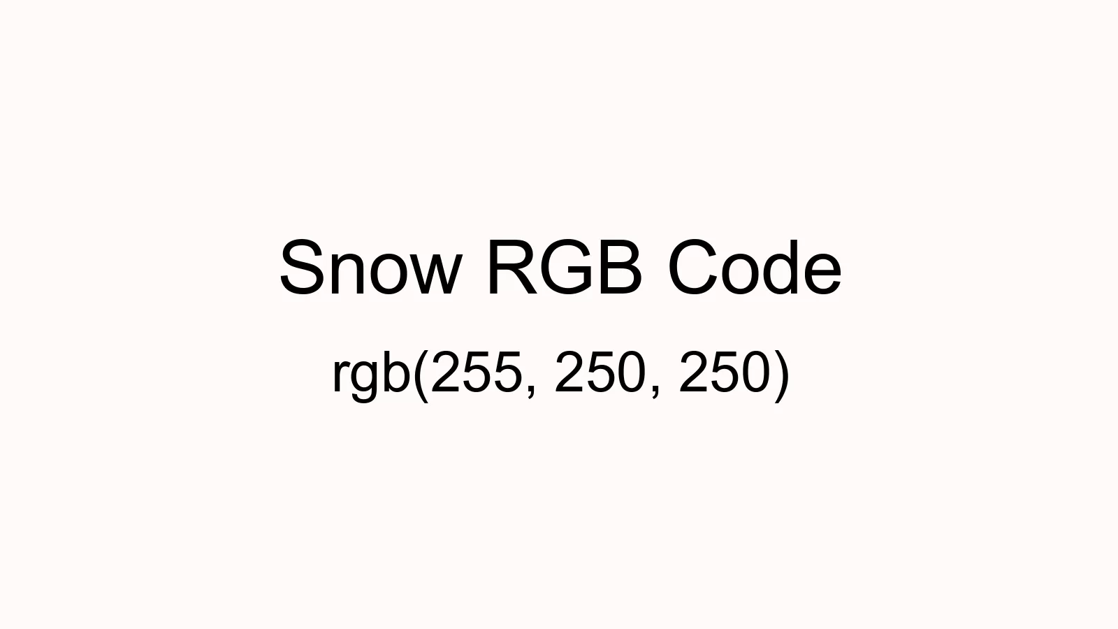 preview image of Snow color and RGB code